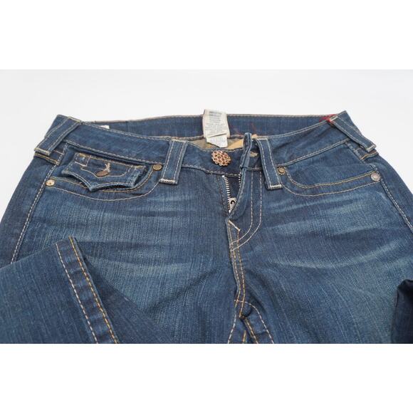 RARE True Religion World Tour Becky Swarovski PINK Crystal buttons. Size 28 - Picture 7 of 13